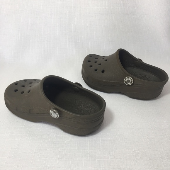 Toddler Crocs Classic Clog Chocolate Brown Sz 6/7 - Picture 4 of 8